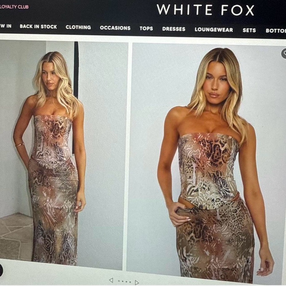 White Fox Boutique Animal Print Maxi SET